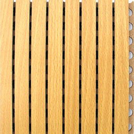 Χρώμα που ψεκάζει τον αλεξίπυρο ξύλινο αυλακωμένο ήχο μουσείων ακουστικής επιτροπής - απορροφώντας επιτροπή