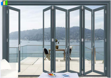 Γαλλικό εσωτερικό ευρωπαϊκό αλουμίνιο που διπλώνει τις πόρτες για το εγχώριο εξωτερικό γυαλί που διπλώνει την πόρτα
