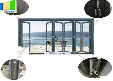 Εξωτερικές διπλές βερνικωμένες πόρτες γυαλιού EBUNGE που διπλώνουν την πόρτα χωρισμάτων για κατοικημένος ή εμπορικός