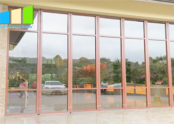 Καυτή πώληση που διπλώνει το γλιστρώντας τοίχο χωρισμάτων πορτών χωρισμάτων γυαλιού γραφείων