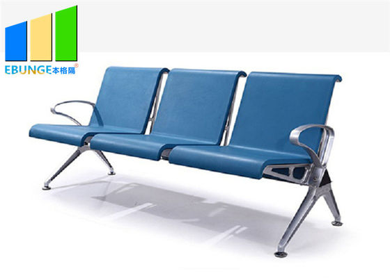 Μπλε PU κραμάτων αργιλίου δέρμα 5 έδρες αναμονής αερολιμένων τράπεζας Seaters