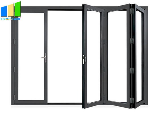 Soundproof αργίλιο γυαλιού Bifold μετριασμένο πόρτες που διπλώνει τις πόρτες