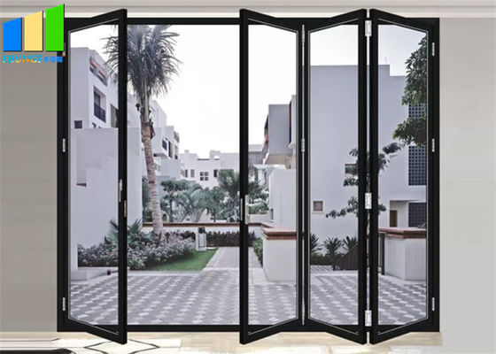 Εξωτερικό γυαλί κραμάτων αργιλίου Bifold σχεδίου ακκορντέον που διπλώνει τις πόρτες Patio