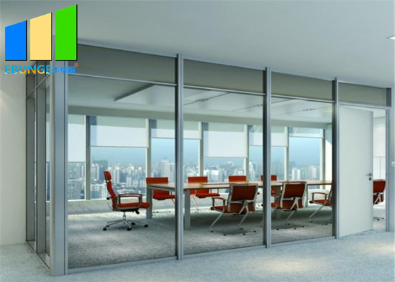 Αλεξίπυρο μετριασμένο σύστημα χωρισμάτων γυαλιού EBUNGE για τη διακόσμηση γραφείων και ξενοδοχείων