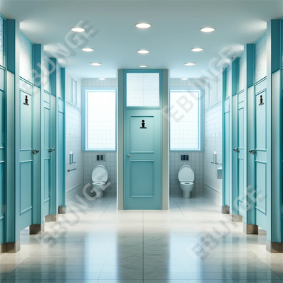 Μαύρο ανθεκτικό στο νερό διαχωριστικό τοίχωμα τουαλέτας σύγχρονη θήκη για δημόσια τουαλέτα
