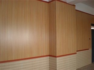 MDF ακουστικής επιτροπής δωματίων στούντιο ξύλινη αυλακωμένη επιφάνεια μελαμινών πινάκων αλεξίπυρη